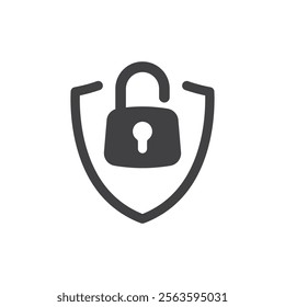 Secure icon in flat style. Privacy guarantee vector illustration on isolated background. Safety risk sign business concept.