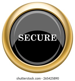 Secure icon. Internet button on white  background. EPS10 Vector. 
