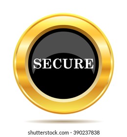 Secure icon. Internet button on white background. EPS10 vector.
