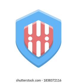 secure icon isolated sign symbol vector illustration - with style flat icons