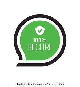 secure icon on white background