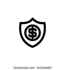 Secure Icon , Protection Logo, Money & Banking Symbol .