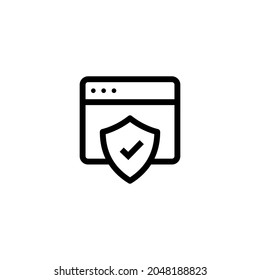 Secure Icon Safety Browse Access Single Icon Graphic Design Vector