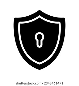 Secure icon. sign for mobile concept and web design   color editable