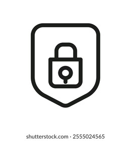 Secure icon Symbol mark in Outline style