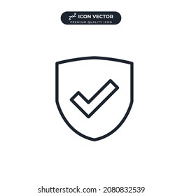plantilla de símbolo de icono seguro para ilustración vectorial de colección de diseño gráfico y web