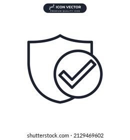 secure icon symbol template for graphic and web design collection logo vector illustration