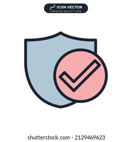 secure icon symbol template for graphic and web design collection logo vector illustration