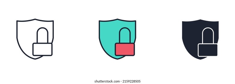 secure icon symbol template for graphic and web design collection logo vector illustration