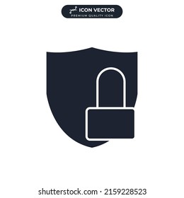 secure icon symbol template for graphic and web design collection logo vector illustration