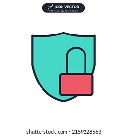 sichere Symbolvorlage für grafische und Web-Design-Kollektion, Vektorgrafik