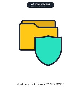 plantilla de símbolo de icono seguro para ilustración vectorial de colección de diseño gráfico y web