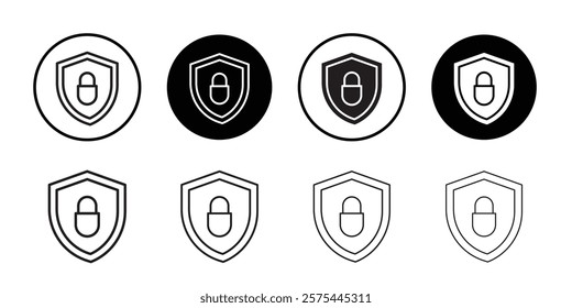 Secure icon Thin line art collection