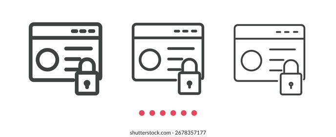 Secure icon. Thin line icon vector