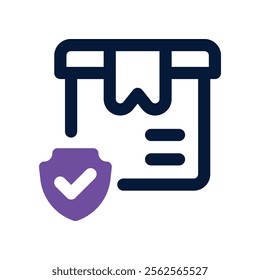 secure icon. vector dual tone icon for your website, mobile, presentation, and logo design.