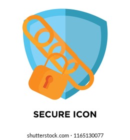 Secure icon vector isolated on white background, Secure transparent sign , insurance symbols