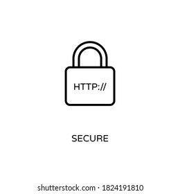 Secure icon in vector. Logotype