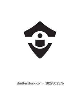 secure identity vector icon design template