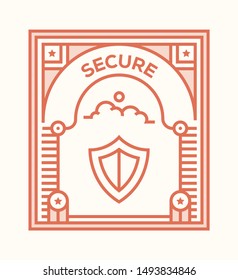 SECURE ILLUSTRATION ICON CONCEPT