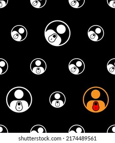 Icono de información segura, Icono de información bloqueada Ilustración de imágenes de vectores de patrones sin problemas