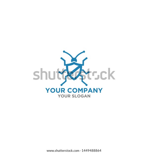 Secure Insect Logo Design Vector Stock Vector (royalty Free) 1449488864 