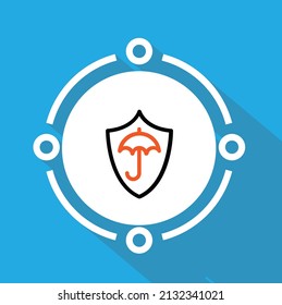 secure insurance icon vector design