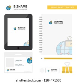 Secure internet  Business Logo, Tab App, Diary PVC Employee Card and USB Brand Stationary Package Design Vector Template