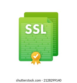 Secure internet connection SSL icon. SSL safe guard. Vector stock illustration