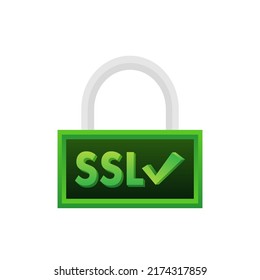 Secure internet connection SSL icon. SSL safe guard. Vector stock illustration