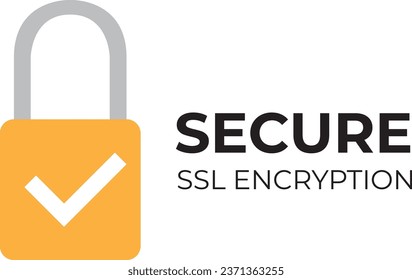 Sichere Internetverbindung SSL-Symbol. Einziger sicherer Sperrzugriff auf das Design von Internetgrafiken. SSL-Sicherheit.