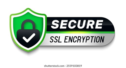 Secure internet connection SSL icon. Protected safe data encryption technology, https certificate privacy sign. Secure connection icon vector illustration isolated on white background. SSL safe guard.