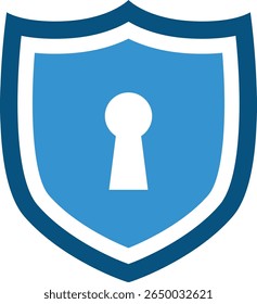 Secure internet icon. Protective shield sign digital security with the image of a padlock. Symbol security protection web