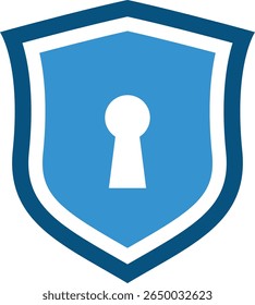 Secure internet icon. Protective shield sign digital security with the image of a padlock. Symbol security protection web
