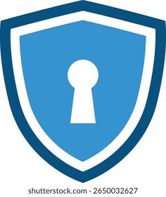 Secure internet icon. Protective shield sign digital security with the image of a padlock. Symbol security protection web