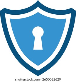 Secure internet icon. Protective shield sign digital security with the image of a padlock. Symbol security protection web