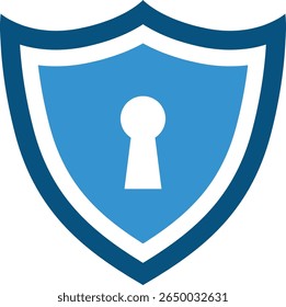 Secure internet icon. Protective shield sign digital security with the image of a padlock. Symbol security protection web