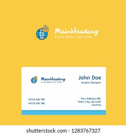Secure internet  logo Design with business card template. Elegant corporate identity. - Vector