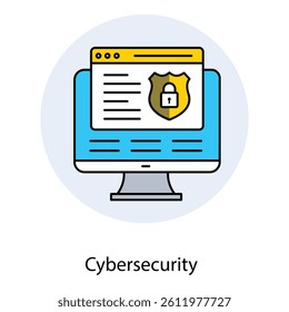 Secure Internet Network Safety cybersecurity, network protection, firewall Vector Icon Design