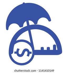 Secure investment. Vector illustration flat design style