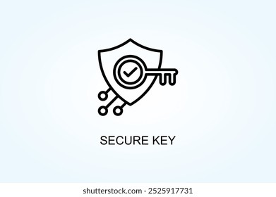 Secure Key Vector Or Logo Sign Symbol Illustration