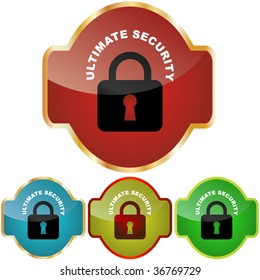 Secure labels with padlock.