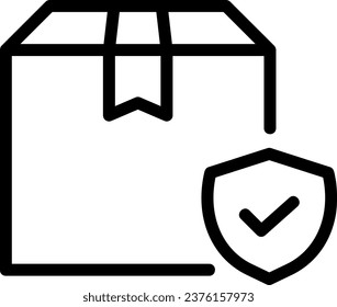 vector de ilustración de icono de línea segura