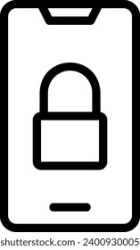 vector de ilustración de icono de línea segura