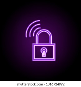 secure line vpn outline icon. Elements of Security in neon style icons. Simple icon for websites, web design, mobile app, info graphics