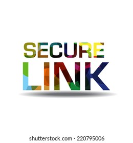 Secure Link Colorful Vector Icon Design