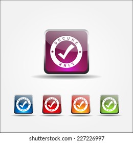 Secure Link Colorful Vector Icon Design