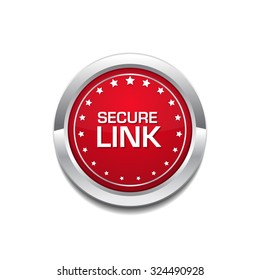 Secure Link Glossy Shiny Circular Vector Button