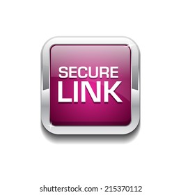 Secure Link Glossy Shiny Rounded Rectangular Vector Button