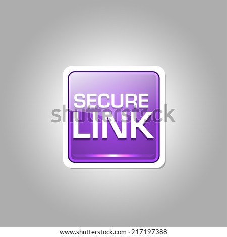 Secure Link Glossy Shiny Rounded Corner Vector Button