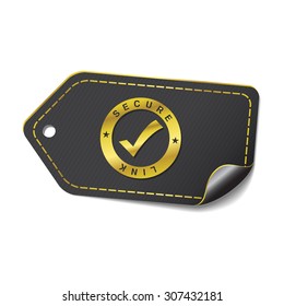 Secure Link golden Vector Icon Design